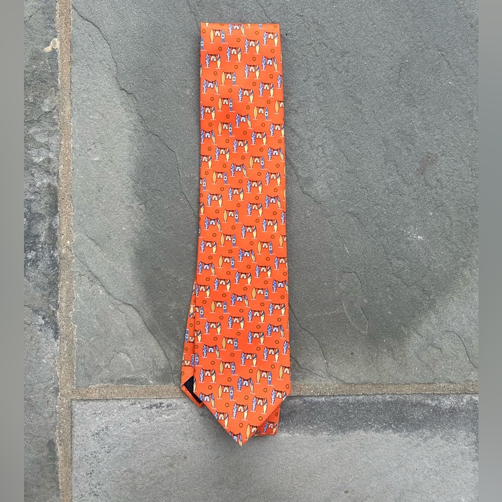 Brooks Brothers Orange Surf Board Tie